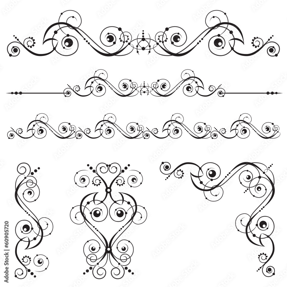 set of decorative elements set of decorative elements