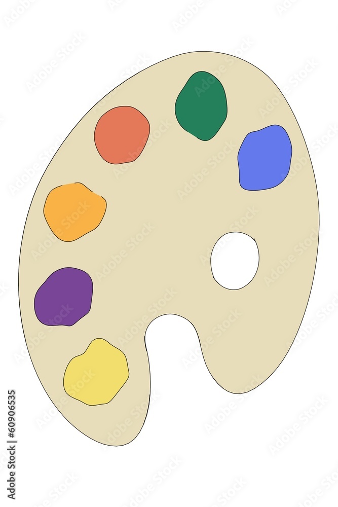 Fototapeta premium cartoon image of artist palette