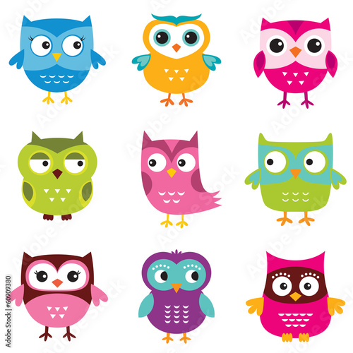 Owls set #60909380