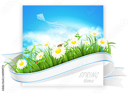 Spring banner. Vector