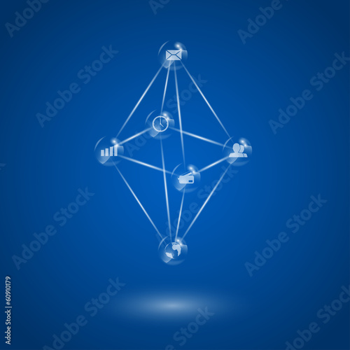 glass molecule infographic