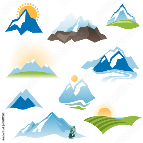 stylized landscape icons