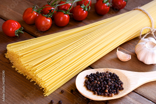 Ingredients for pasta with tomatoes