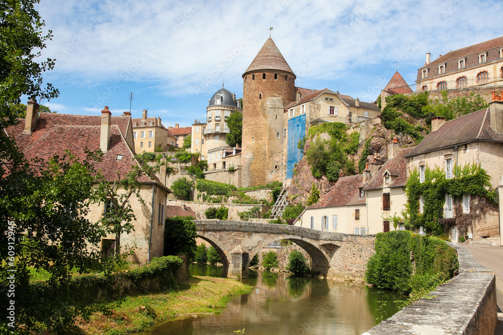 Beautiful town of Semur-en-Auxois, Burgundy, France