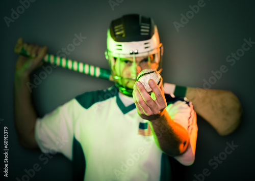 Player Holding Hurling Ball