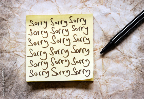 sorry note