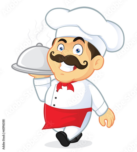 Chef Holding Silver Cloche