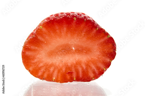 cut red strawberry