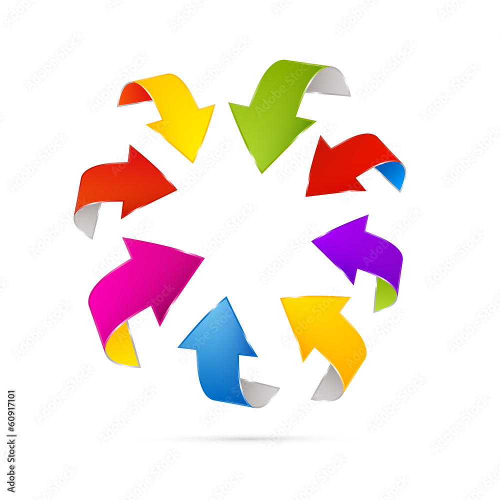 Abstract 3d Arrow Icons Isolated on White Background Abstract 3d Arrow Icons Isolated on White Background