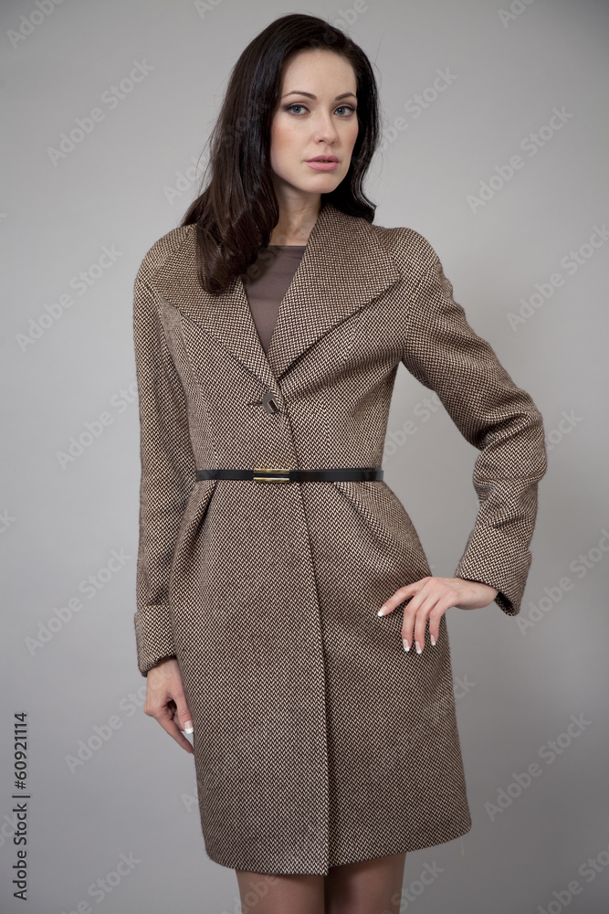 Beautiful young woman in autumn coat Beautiful young woman in autumn coat
