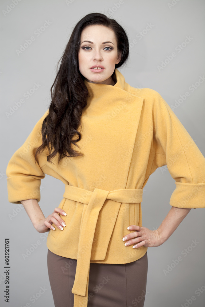 Beautiful young woman in autumn coat Beautiful young woman in autumn coat