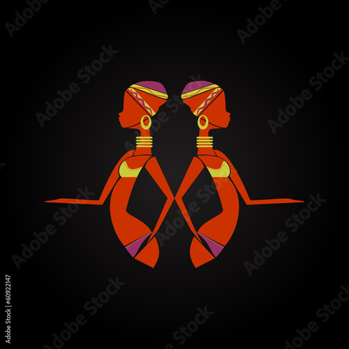 Graphic Design - elegant African woman with with accessories