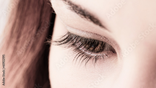 pretty lady wearing makeup for eyes