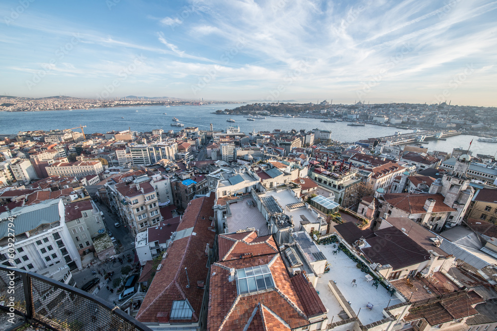 view from a Galata tower to Istanbul