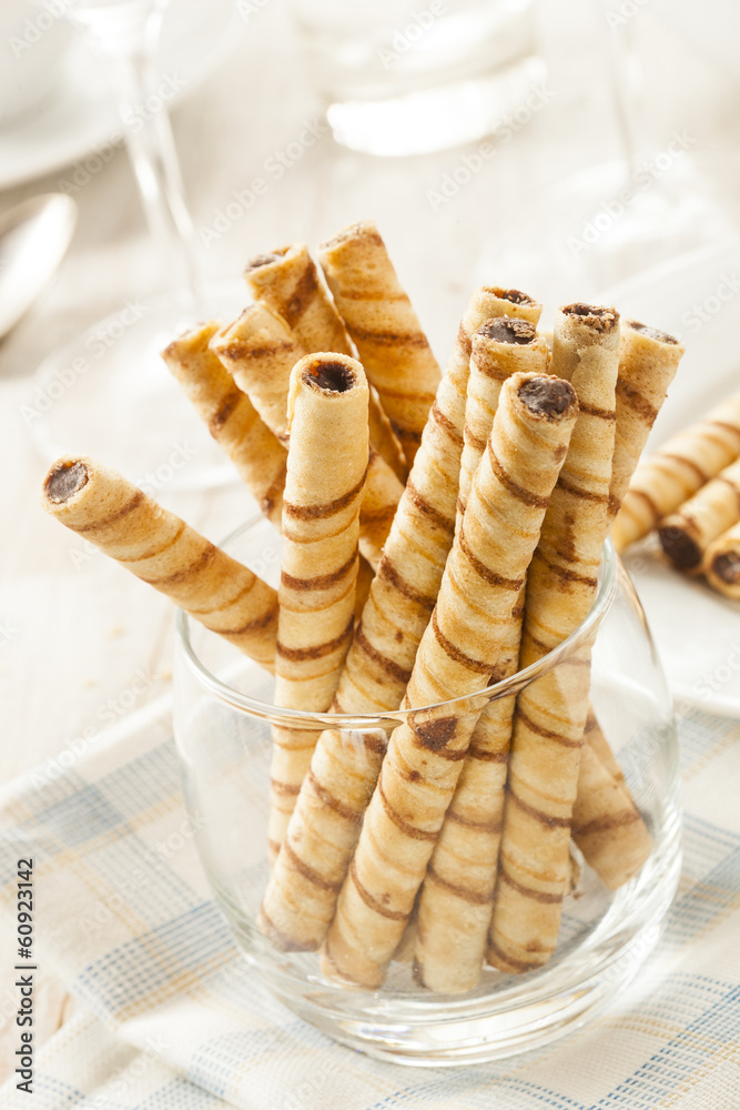 Gourmet Chocolate Hazelnut Pirouline Stock Photo Adobe Stock