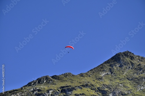 paraglider at the european alps