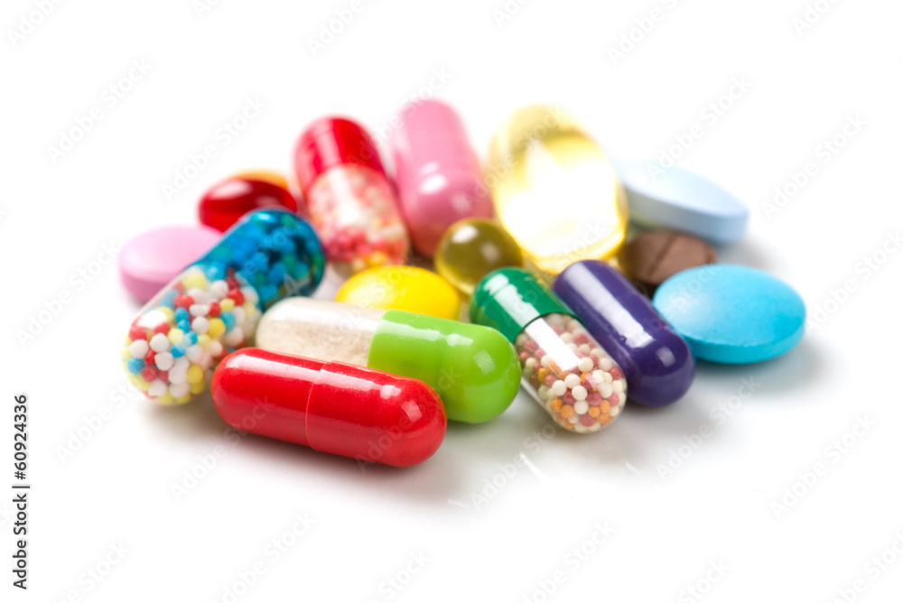 pills isolated on white background pills isolated on white background