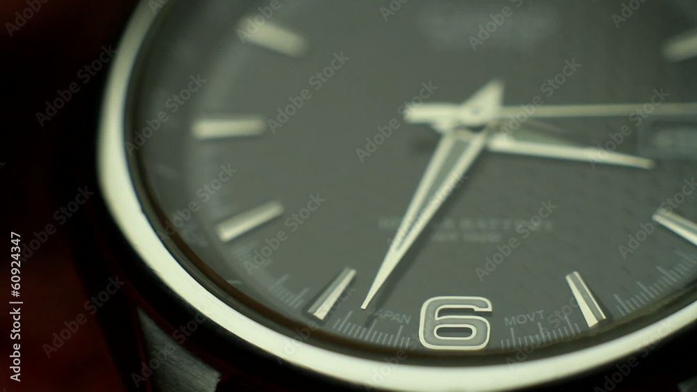 wristwatch second hand close up