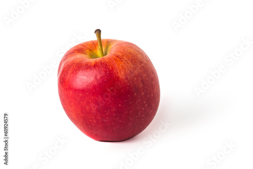 Red ripe apple isolated on a white background