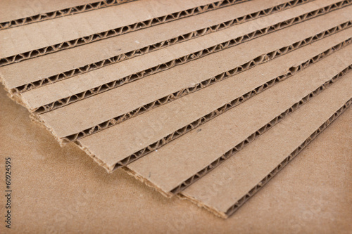 Stack of clean new blades of cardboard