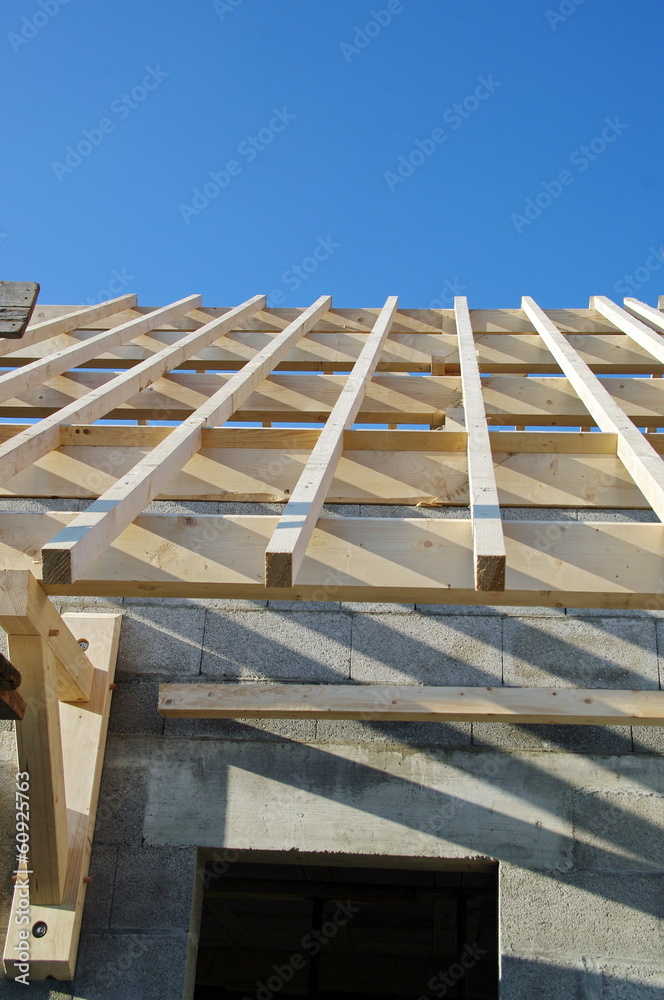 Obraz premium construction et pose de la charpente