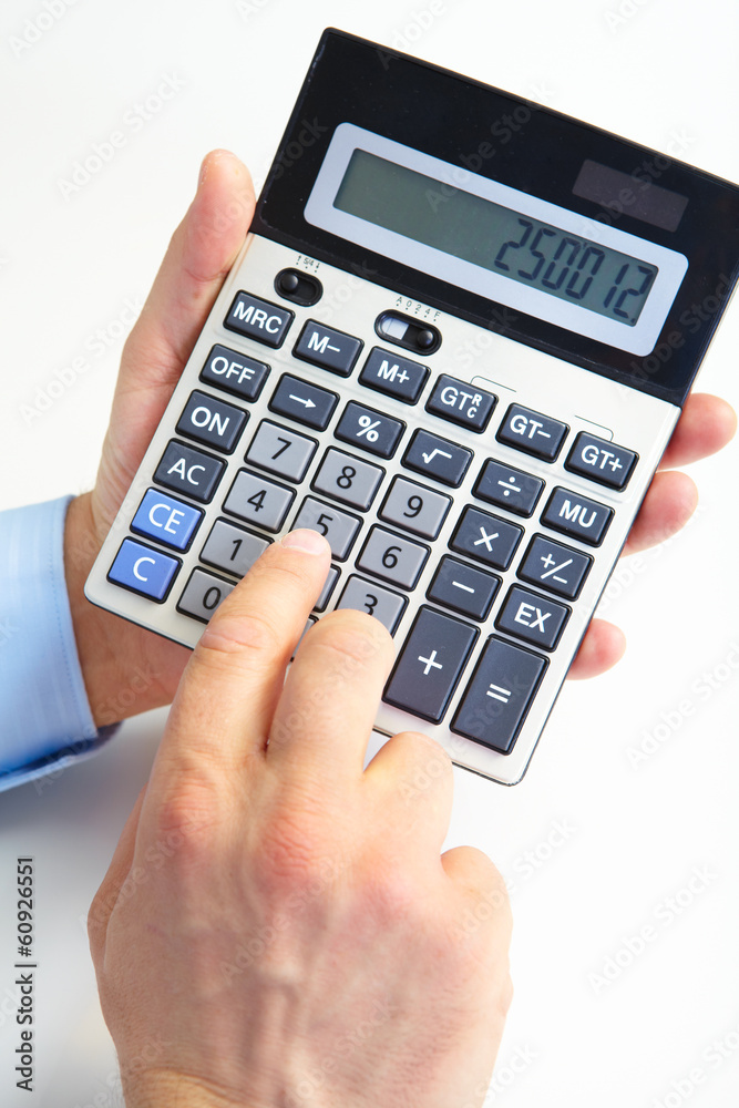 The businessman and calculator The businessman and calculator