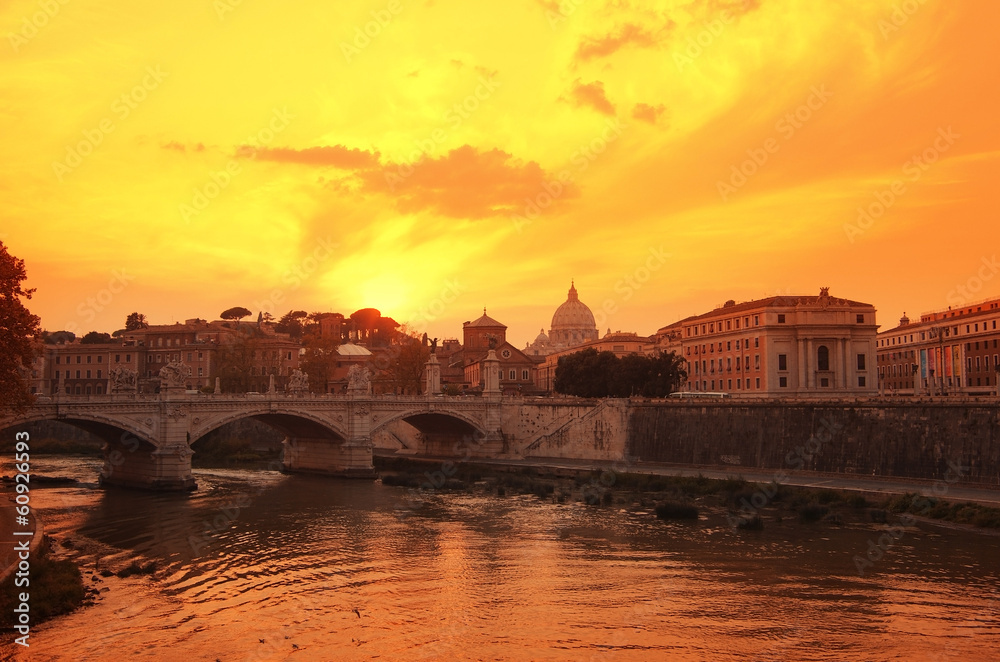 Rome on sunset