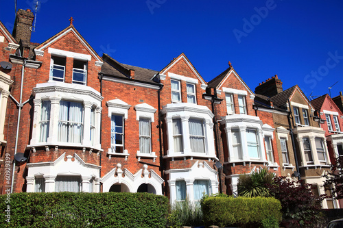 Victorian terraced houses photo