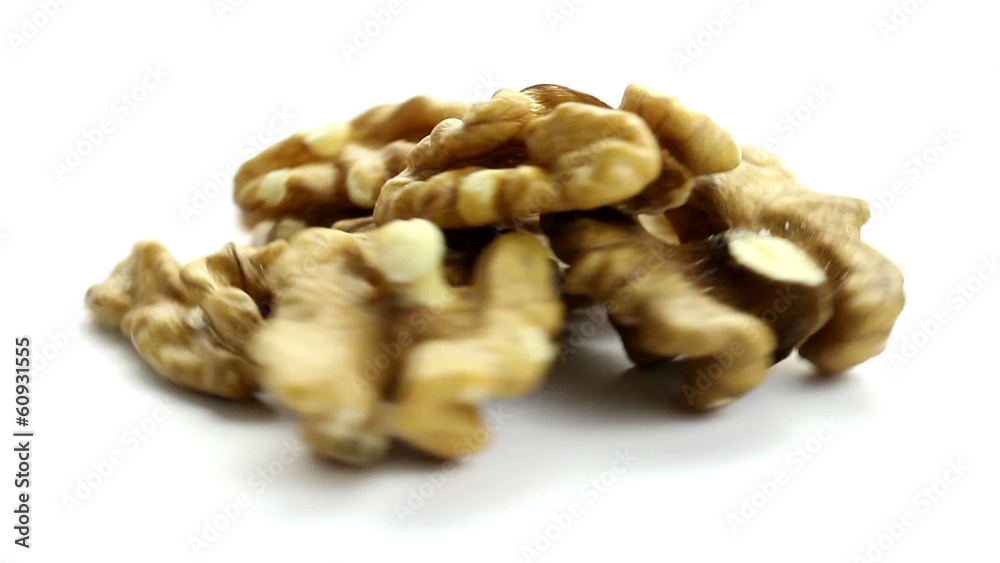 Nuts rotating, studio shot on white background Nuts rotating, studio shot on white background