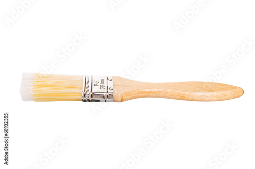 Paint brush over white background