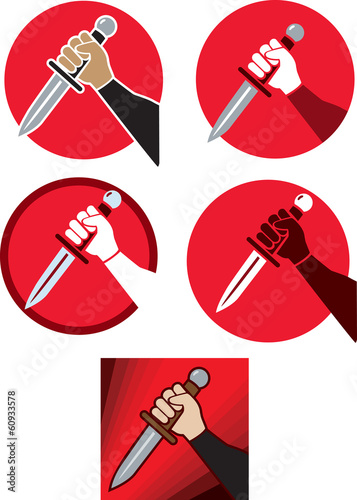 Knife hand icon