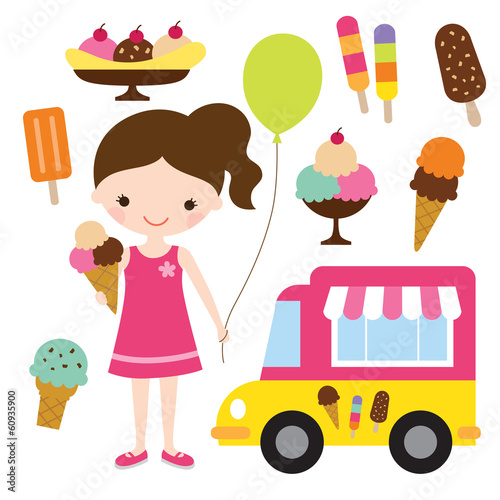 Girl with an ice cream