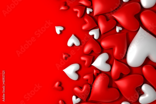Colorful hearts background