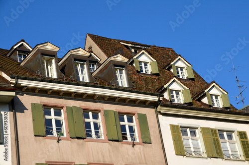 Timber frame houses in Eguisheim, Alsace, France