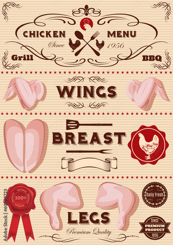template for the cover of the chiken menu template for the cover of the chiken menu