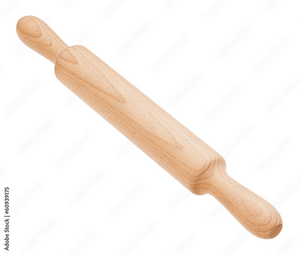 rolling pin on a white background rolling pin on a white background
