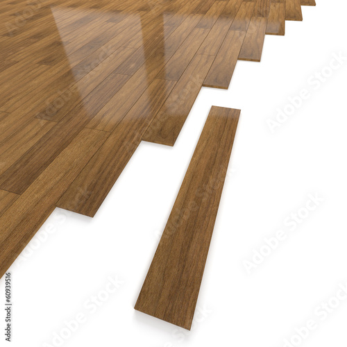 Dark brown wooden flooring tiles detailing