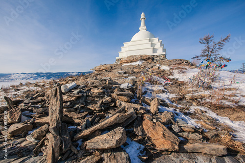 Canvas Print Sacred stupa in Siberia