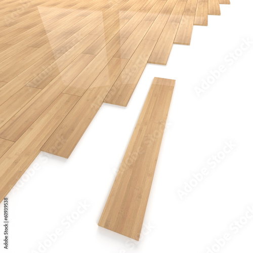 Bamboo wood flooring tiles detail