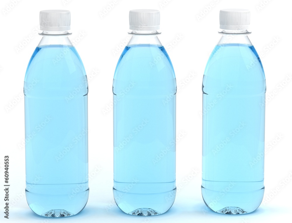 Bottles of water isolated on white background Bottles of water isolated on white background