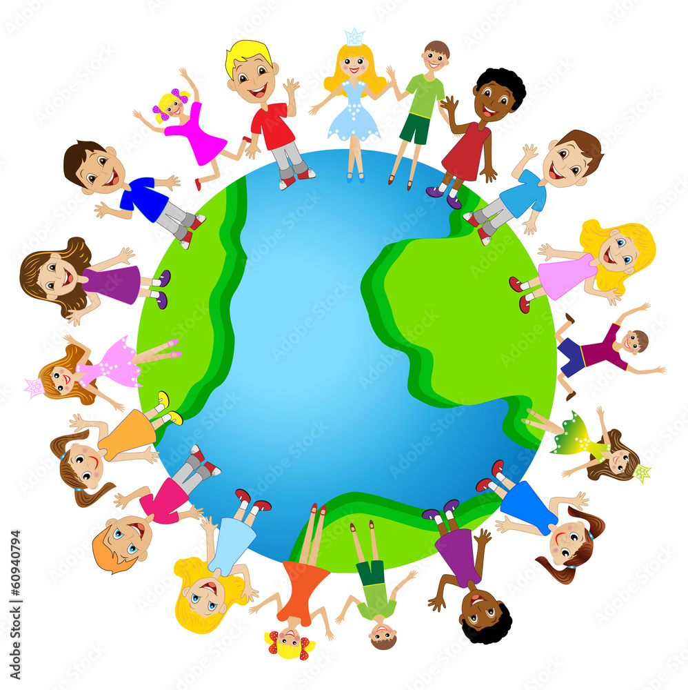 Obraz premium małe dziecko na planecie Ziemia