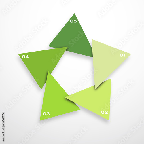vector star for recycle, infographic for business project