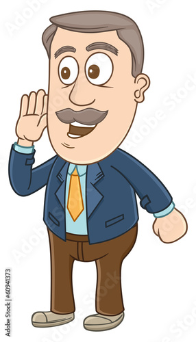 Businessman whispering something