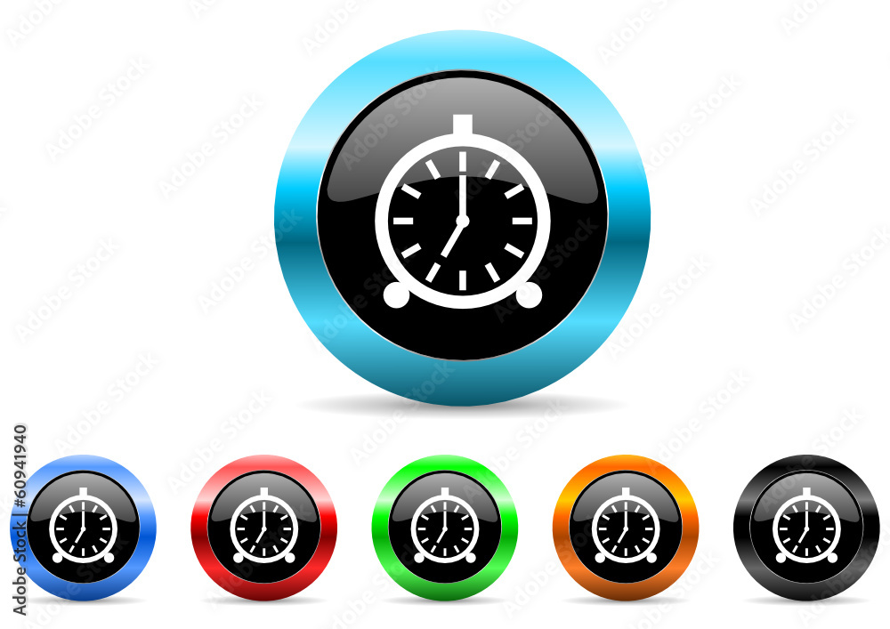 alarm icon vector set