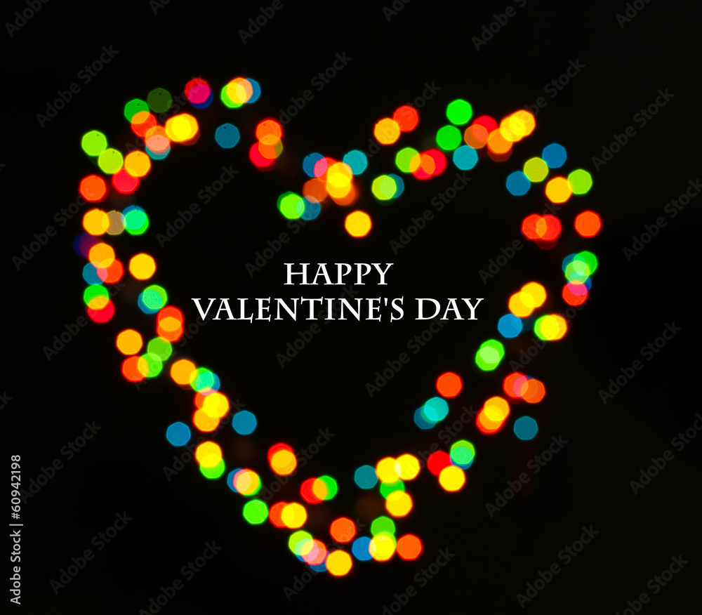 Bright heart bokeh background Bright heart bokeh background