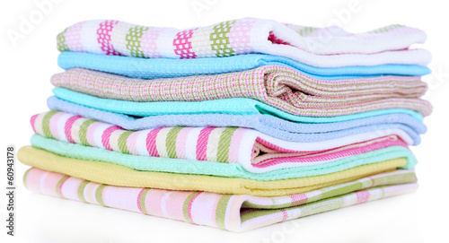 Kitchen towels isolated on white