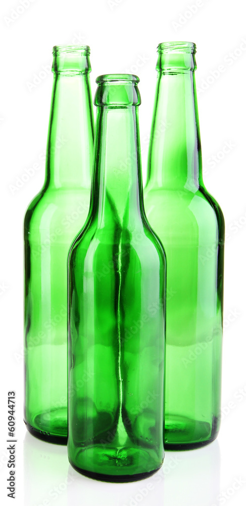 Glass bottles isolated on white