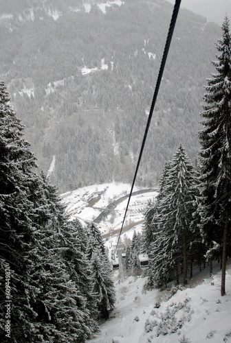 Cableway in Pedrazzo, Dolomites, Italy