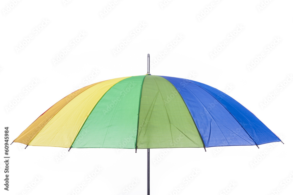 colorful umbrella, isolated on white background