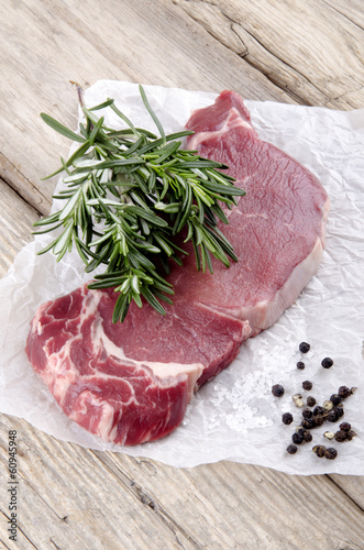 beef sirloin steak with rosemary